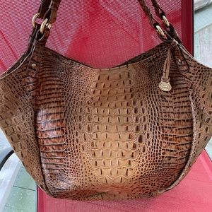 Brahmin croc textured leather purse
